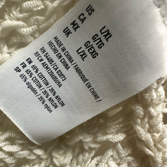 American Eagle Crochet Open Front Cardigan Size L/XL - Picture 5 of 6